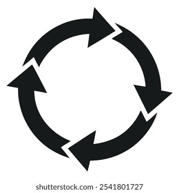 Repeated Circular arrows Cycle motion clear infographic diagram flat vector illustration design