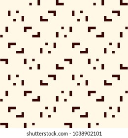 Repeated creative puzzle mosaic abstract background. Seamless surface pattern design with simple geometric ornament. Modern style surface texture. Digital paper, textile print, page fill.