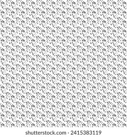 Wiederholte Dekoration, bestehend aus gepunkteten Räumen und einigen Schildern. Monochrome Stoffmuster. Abstrakte Vektorgrafik.