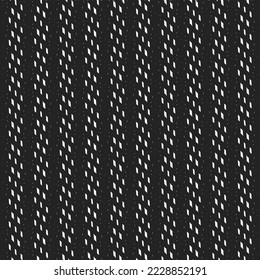 Repeated decorative design consisting of small white patches arranged on a black backing. Textile pattern with stripes, for blouses, shirts, scarves or other items. Vector artwork.