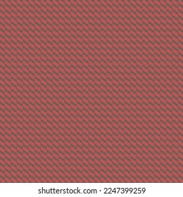 Repeated decorative design consisting of small parallelograms arranged diagonally in a chain. Textile material in red and brown. Fashion pattern.
