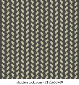 Wiederholtes Dekorationsdesign in Grau- und Schwarz-Tönen aus kurzen Pinselstrichen. Textildruck.