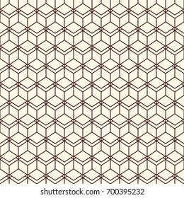 Repeated diamonds background. Geometric shapes wallpaper. Seamless pattern design with polygons tessellation. Rhombuses and lozenges motif. Digital paper, page fills, textile print. Vector art