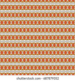 Repeated diamonds and lines background. African style ethnic wallpaper. Seamless surface pattern design with rhombuses ornament. Ornamental motif. Digital paper, textile print, page fill. Vector art.