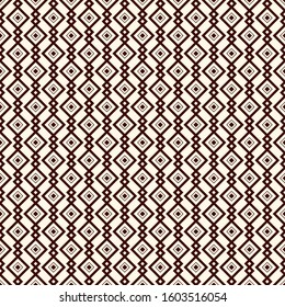 Repeated diamonds and rhombuses motif. Ethnic, tribal seamless surface pattern. Folk background. Folkloric wallpaper. Geometric ornament. Geo digital paper, textile print. Vector art