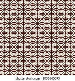 Repeated figures background. Geometric shapes wallpaper. Seamless surface pattern with polygons. Ethnic and tribal style abstract print. Grid digital paper, page fills, textile print. Vector art