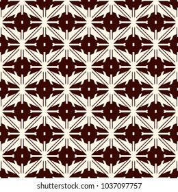 Repeated figures background. Geometric shapes wallpaper. Seamless surface pattern with polygons. Ethnic and tribal style abstract print. Grid digital paper, page fills, textile print. Vector art