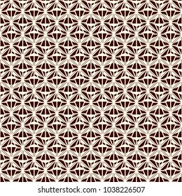 Repeated figures background. Geometric shapes wallpaper. Seamless surface pattern with polygons. Ethnic and tribal style abstract print. Grid digital paper, page fills, textile print. Vector art