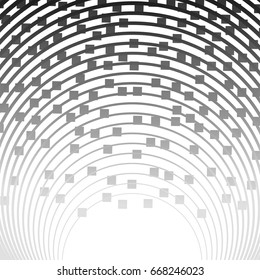 Repeated geometric lines with dots.  Abstract vector pattern. 