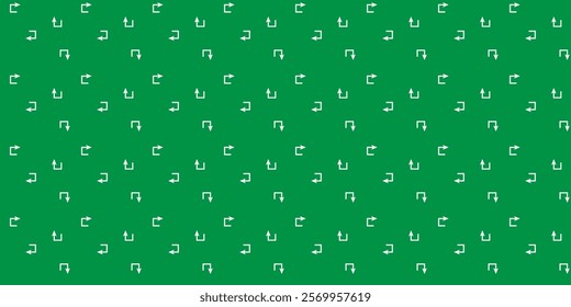 Repeated geometric pattern in bright green featuring white symbols