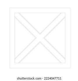 Repeated geometry pattern in 2D form drawn with CAD. Black line and white background.