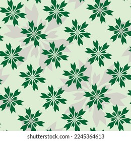 repeated green abstract flower simple flat pattern design. well use as wallpaper