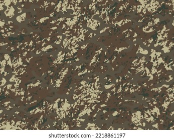 Patrón repetido de vectores de color verde.  Textura de Camo Gráfica Desértica Sin Marea. Dark Seamless Fashion Gráfico Textil Militar. Fondo repetido de comando de vectores marrones. 