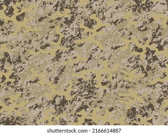 Repeated Khaki Graphic Vector Camo Backdrop.  Dark Seamless Abstract Graphic Camouflage Texture. Beige Seamless Modern Vector Combat Design. Repeated Desert Graphic Commando Wallpaper. 