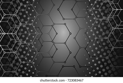 Repeated lattice. Monochrome abstract background.
