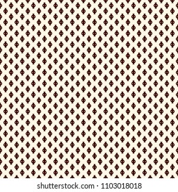Repeated mini signs wallpaper. Seamless surface pattern design with geometric symbols. Simple abstract background. Modern minimalist style digital paper, textile print. Vector illustration