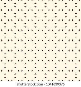 Repeated mini triangles minimalist background. Simple abstract wallpaper. Seamless surface pattern design with geometric figures. Modern style digital paper, textile print, page fill. Vector art
