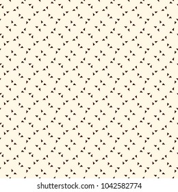 Repeated mini triangles minimalist background. Simple abstract wallpaper. Seamless surface pattern design with geometric figures. Modern style digital paper, textile print, page fill. Vector art