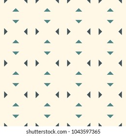 Repeated mini triangles minimalist background. Simple abstract wallpaper. Seamless surface pattern design with geometric figures. Modern style digital paper, textile print, page fill. Vector art