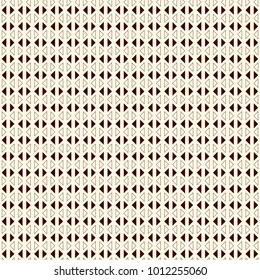 Repeated mini triangles on white background. Simple abstract wallpaper. Seamless surface pattern design with geometric figures. Modern style digital paper, textile print, page fill. Vector art