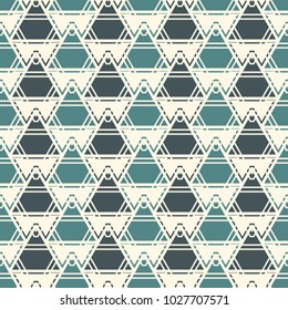Repeated mini triangles on white background. Simple abstract wallpaper. Seamless surface pattern design with geometric figures. Modern style digital paper, textile print, page fill. Vector art