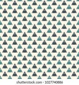 Repeated mini triangles on white background. Simple abstract wallpaper. Seamless surface pattern design with geometric figures. Modern style digital paper, textile print, page fill. Vector art