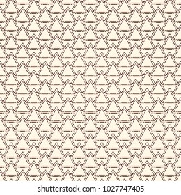 Repeated mini triangles on white background. Simple abstract wallpaper. Seamless surface pattern design with geometric figures. Modern style digital paper, textile print, page fill. Vector art