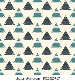 Repeated mini triangles on white background. Simple abstract wallpaper. Seamless surface pattern design with geometric figures. Modern style digital paper, textile print, page fill. Vector art