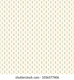 Repeated mini triangles on white background. Simple abstract wallpaper. Seamless surface pattern design with geometric figures. Modern style digital paper, textile print, page fill. Vector art