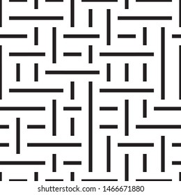 Repeated monochrome pattern. Vector seamless pattern. Modern stylish texture. Monochrome geometric pattern with stripes.