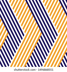 Repeated orange and blue pattern. Vector seamless pattern. Modern stylish texture.