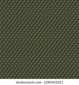 Patrón repetido en verde y negro, con una especie de escalas diagonalmente alineadas. Textura de la alfombra del suelo. Ropa de cuchillos abstracta.
