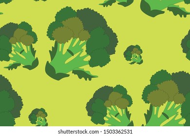 repeated pattern with green broccoli