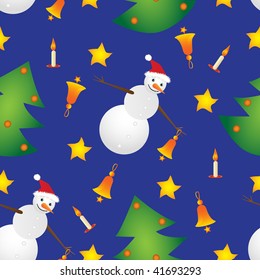 Repeated pattern with snowmen