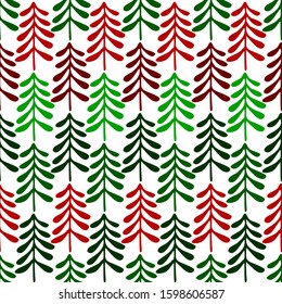 repeated pine trees for christmas seamless