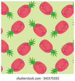 Repeated pineapple background illustration
