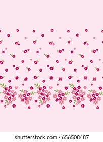 Repeated pink design floret  
