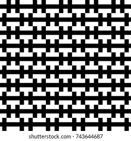 Repeated puzzle figures background. Seamless surface pattern design with mosaic ornament. Ethnic embroidery motif. Grid wallpaper. Digital paper for page fills, web designing, textile print. Vector.