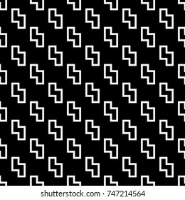 Repeated puzzle figures background. Seamless surface pattern design with mosaic ornament. Ethnic embroidery motif. Grid wallpaper. Digital paper for page fills, web designing, textile print. Vector.
