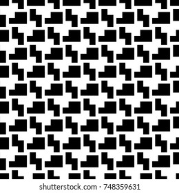 Repeated puzzle figures background. Seamless surface pattern design with mosaic ornament. Ethnic embroidery motif. Grid wallpaper. Digital paper for page fills, web designing, textile print. Vector.