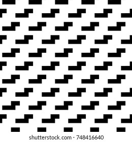 Repeated puzzle figures background. Seamless surface pattern design with mosaic ornament. Ethnic embroidery motif. Grid wallpaper. Digital paper for page fills, web designing, textile print. Vector.
