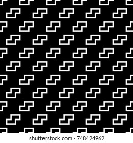 Repeated puzzle figures background. Seamless surface pattern design with mosaic ornament. Ethnic embroidery motif. Grid wallpaper. Digital paper for page fills, web designing, textile print. Vector.