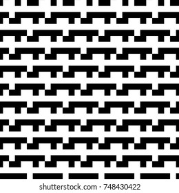 Repeated puzzle figures background. Seamless surface pattern design with mosaic ornament. Ethnic embroidery motif. Grid wallpaper. Digital paper for page fills, web designing, textile print. Vector.
