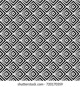 Repeated rhombuses, kites, diamonds background. Ethnic wallpaper. Seamless surface pattern design with scales ornament. Ornamental motif. Digital paper for textile print, web designing. Vector art.