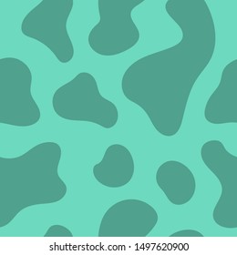 Repeated round spots. Geometric seamless pattern.  Green abstract background. 