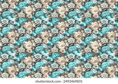repeated seamless flower patetern , colorful flower for textile .