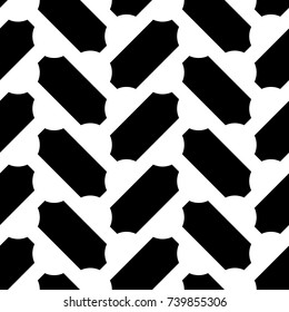 Repeated slanted shapes background. Seamless surface pattern design with polygons ornament. Tilted blocks wallpaper. Jagged figures motif. Digital paper, print. Herringbone image. Checkered vector.