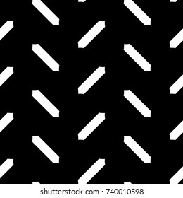 Repeated slanted shapes background. Seamless surface pattern design with polygons ornament. Tilted blocks wallpaper. Jagged figures motif. Digital paper, print. Herringbone image. Checkered vector.