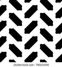 Repeated slanted shapes background. Seamless surface pattern design with polygons ornament. Tilted blocks wallpaper. Jagged figures motif. Digital paper, print. Herringbone image. Checkered vector.