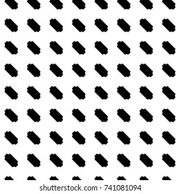 Repeated slanted shapes background. Seamless surface pattern design with polygons ornament. Tilted blocks wallpaper. Jagged figures motif. Digital paper, print. Octagons image. Checkered back. Vector.